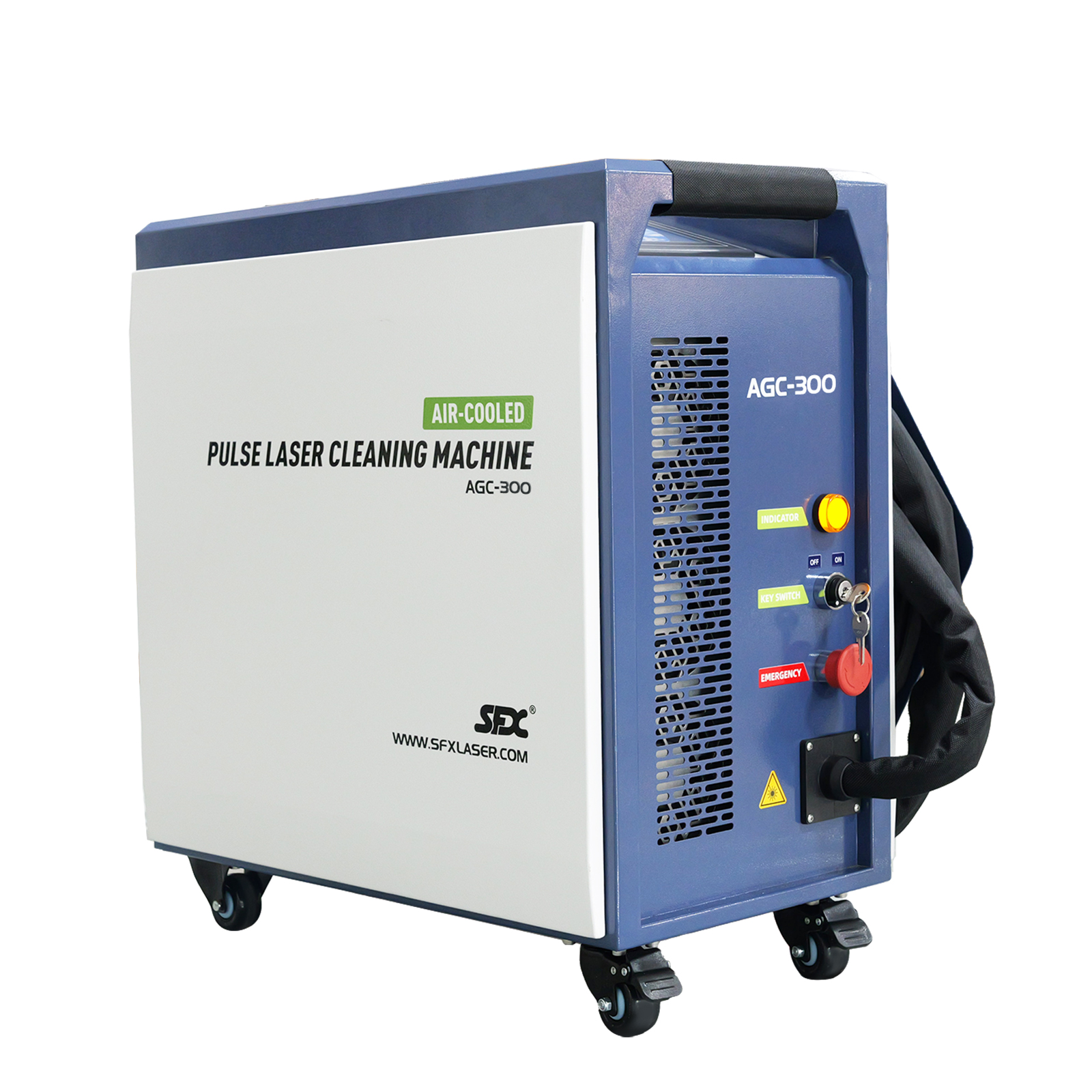 SFX 300W 500W Air Cooled Pulse Laser Cleaning Machine High Precision Laser Rust Paint Coating Remover Laser Wood Cleaning Machine
